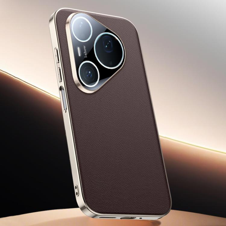 For Huawei Pura 90 Pro Max Skin Feel Leather Texture Cooling Phone Case