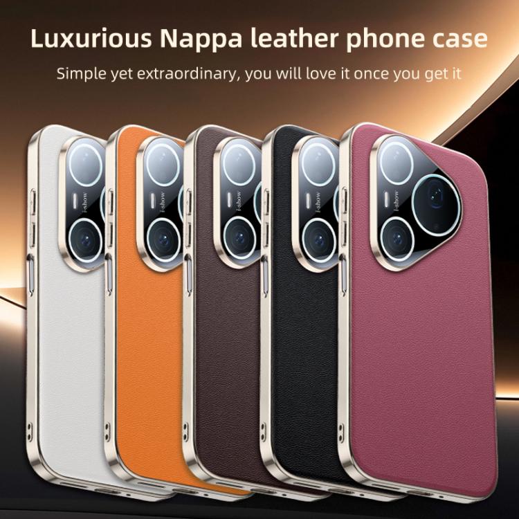 For Huawei Pura 90 Pro Max Skin Feel Leather Texture Cooling Phone Case