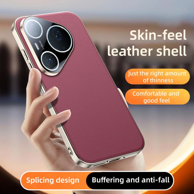 For Huawei Pura 90 Pro Skin Feel Leather Texture Cooling Phone Case