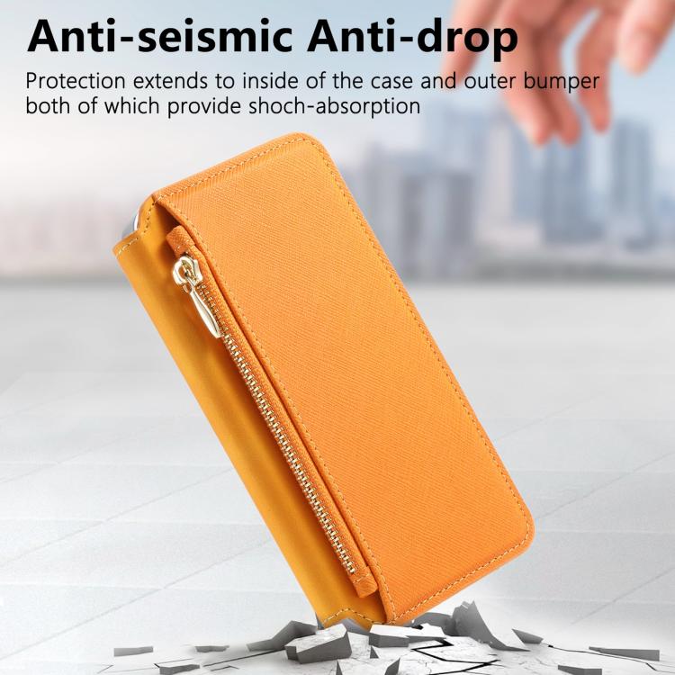 For iPhone 16 CaseNeo Precision Hole Silver-Edged Magnetic Zipper Wallet Cross-Grain Vegan Leather Phone Case