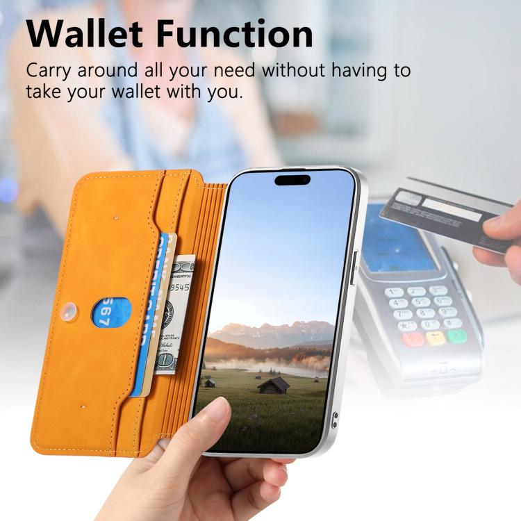 For iPhone 17 CaseNeo Precision Hole Silver-Edged Magnetic Zipper Wallet Cross-Grain Vegan Leather Phone Case