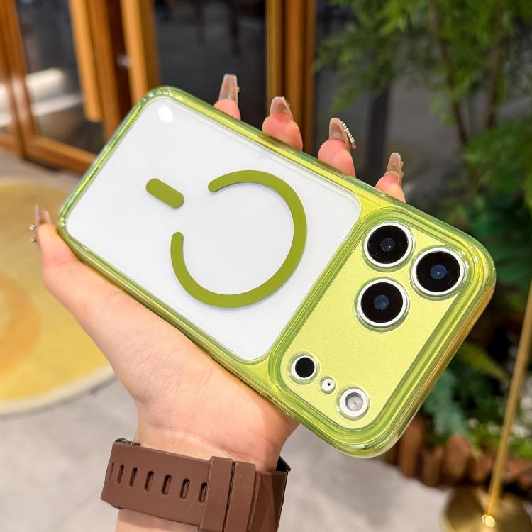 For iPhone 17 Pro Max Precise Hole Shockproof Magnetic TPU Hybrid Acrylic Transparent Phone Case