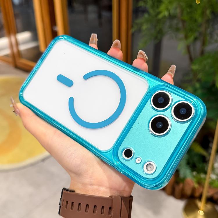 For iPhone 17 Pro Precise Hole Shockproof Magnetic TPU Hybrid Acrylic Transparent Phone Case