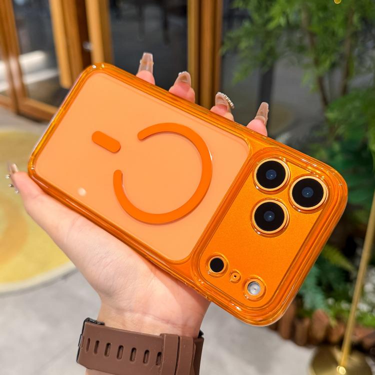 For iPhone 17 Pro Precise Hole Shockproof Magnetic TPU Hybrid Acrylic Transparent Phone Case