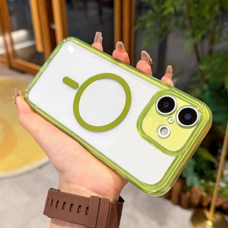 For iPhone 17 Precise Hole Shockproof Magnetic TPU Hybrid Acrylic Transparent Phone Case