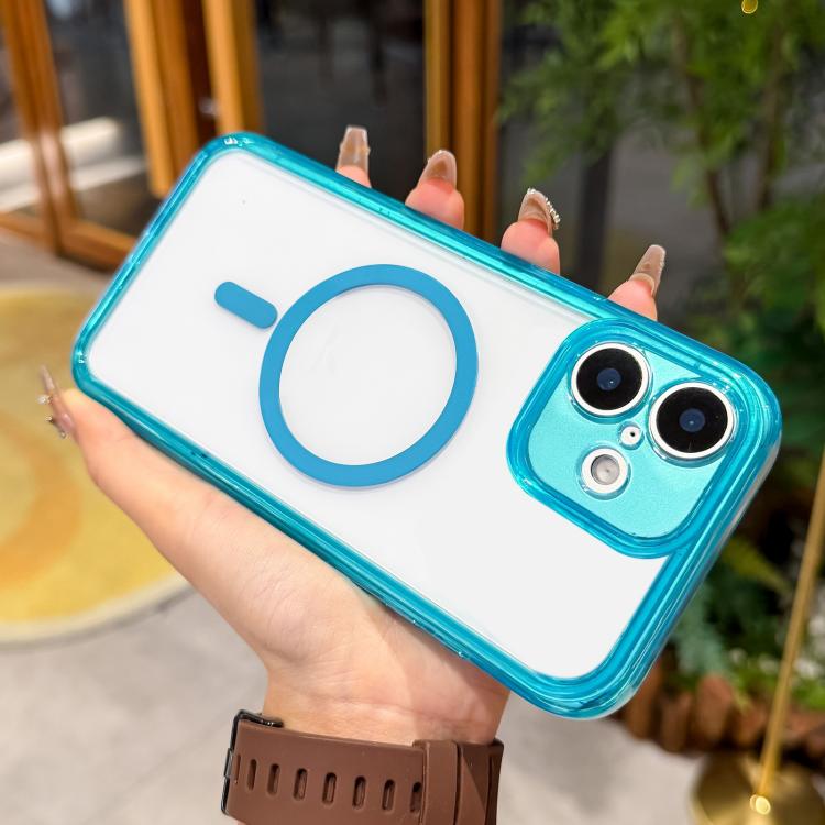 For iPhone 17 Precise Hole Shockproof Magnetic TPU Hybrid Acrylic Transparent Phone Case