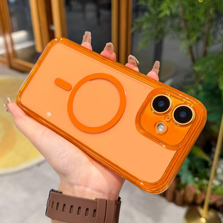 For iPhone 17 Precise Hole Shockproof Magnetic TPU Hybrid Acrylic Transparent Phone Case