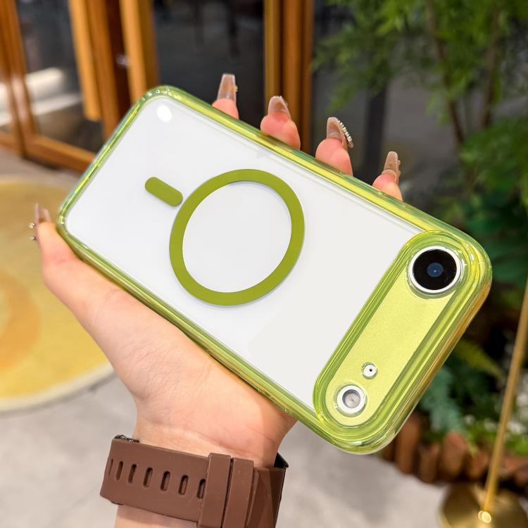For iPhone Air Precise Hole Shockproof Magnetic TPU Hybrid Acrylic Transparent Phone Case