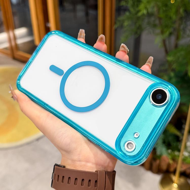 For iPhone Air Precise Hole Shockproof Magnetic TPU Hybrid Acrylic Transparent Phone Case