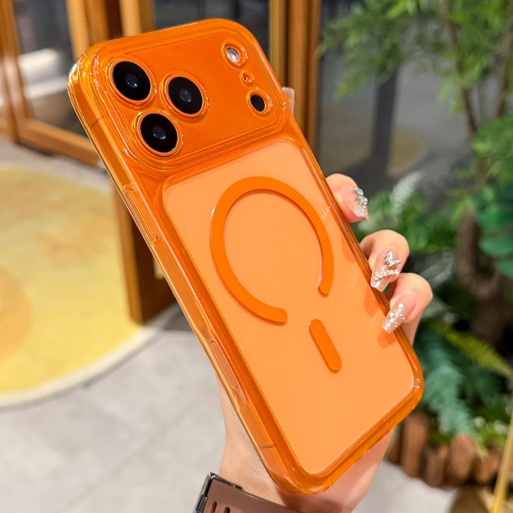 For iPhone 17 Pro Max Precise Hole Shockproof Magnetic TPU Hybrid Acrylic Transparent Phone Case