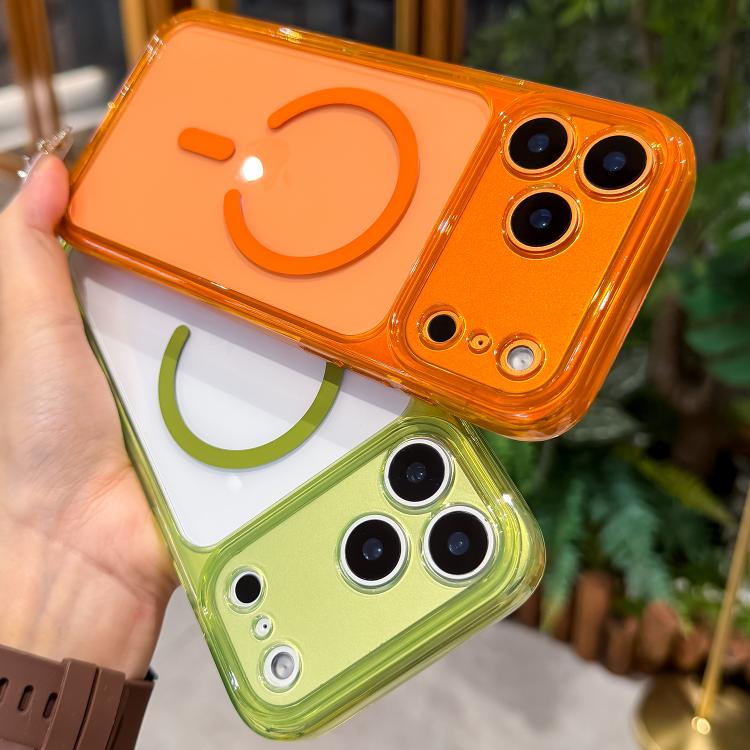 For iPhone 17 Pro Max Precise Hole Shockproof Magnetic TPU Hybrid Acrylic Transparent Phone Case