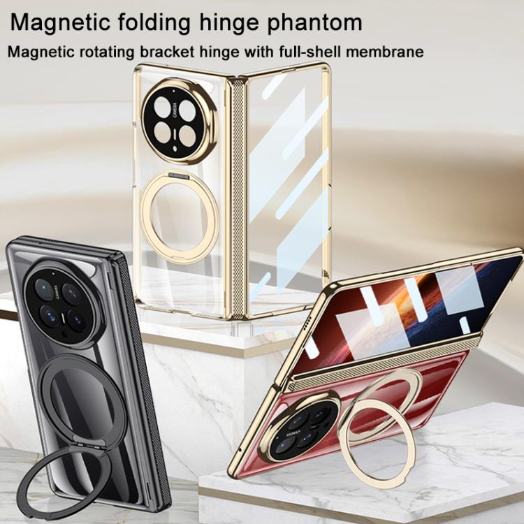 For Honor Magic V6 GKK Integrated Privacy Magnetic Folding Hinge Phantom Phone Case with Rotating Holder