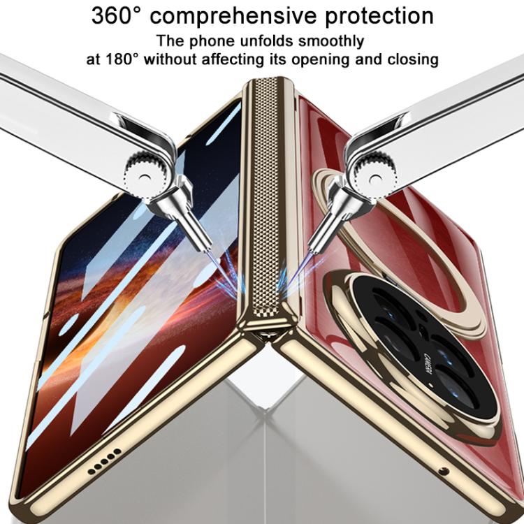 For Honor Magic V6 GKK Integrated Privacy Magnetic Folding Hinge Phantom Phone Case with Rotating Holder