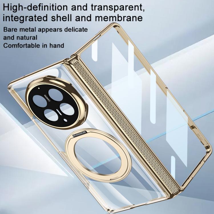 For Honor Magic V6 GKK Integrated Privacy Magnetic Folding Hinge Phantom Phone Case with Rotating Holder