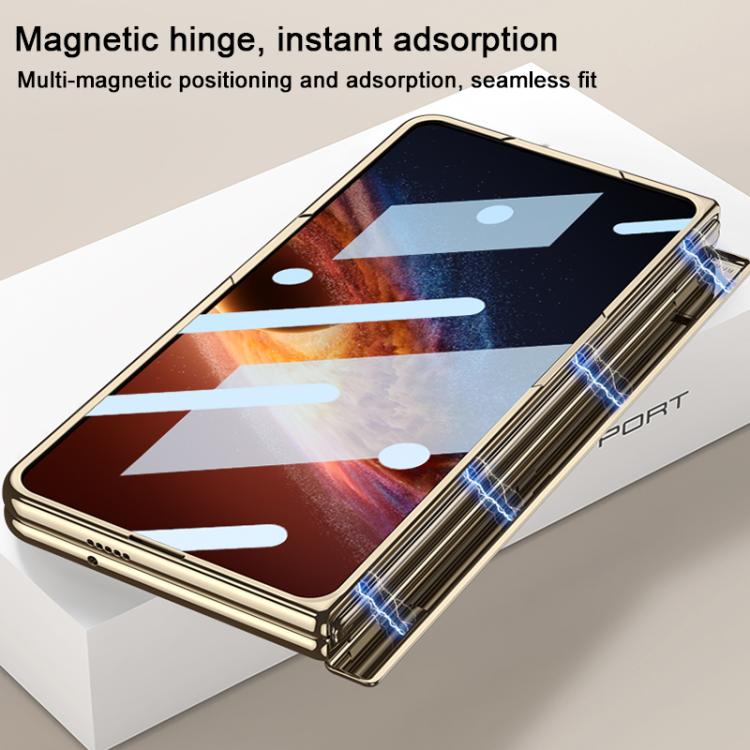For Honor Magic V6 GKK Integrated Privacy Magnetic Folding Hinge Phantom Phone Case with Rotating Holder