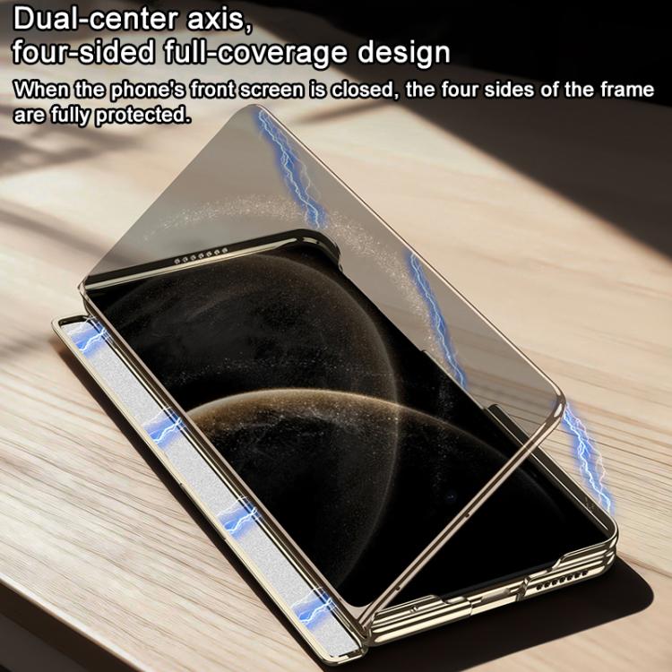 For Huawei Mate X6 GKK Magnetic Dual Hinge AG Phantom Slim Ring Phone Case with Holder