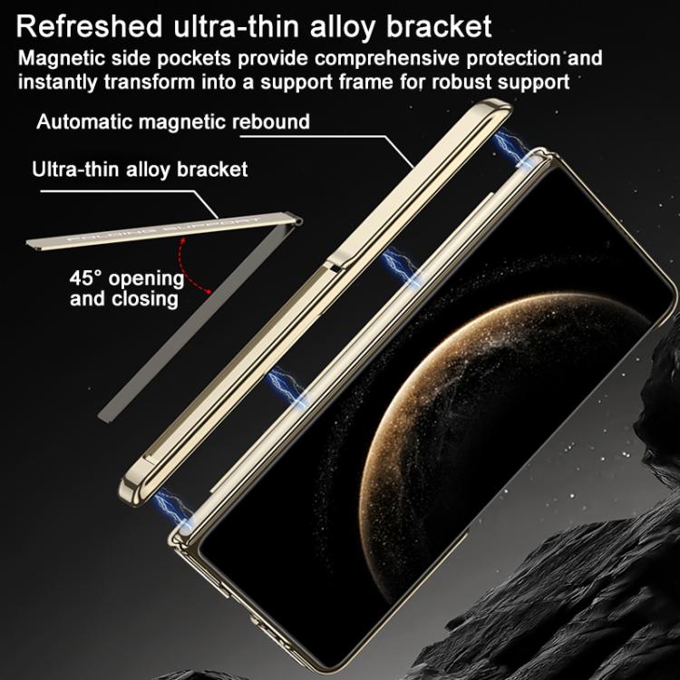 For Huawei Mate X6 GKK Magnetic Dual Hinge AG Phantom Slim Ring Phone Case with Holder