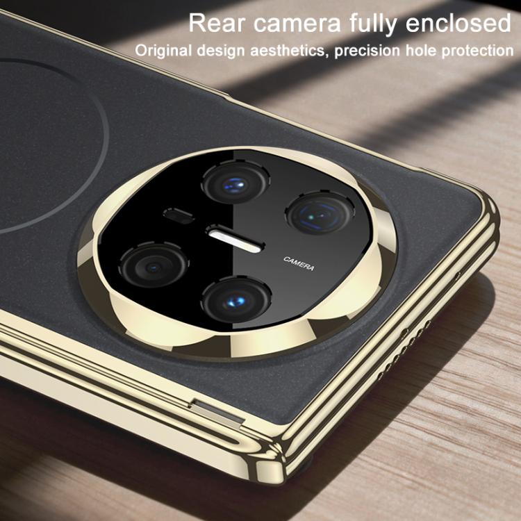 For Huawei Mate X6 GKK Magnetic Dual Hinge AG Phantom Slim Ring Phone Case with Holder