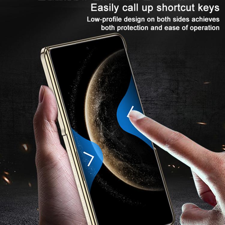 For Huawei Mate X6 GKK Magnetic Dual Hinge AG Phantom Slim Ring Phone Case with Holder