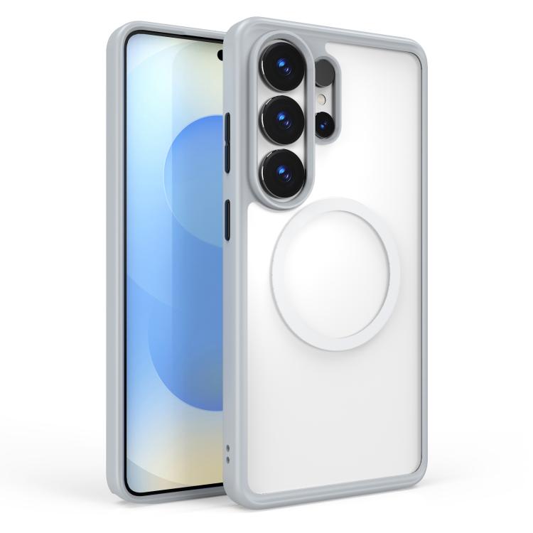 For Galaxy S26 Ultra 5G Skin Feel Series Matte Color Contrast Magnetic PC Hybrid TPU Phone Case