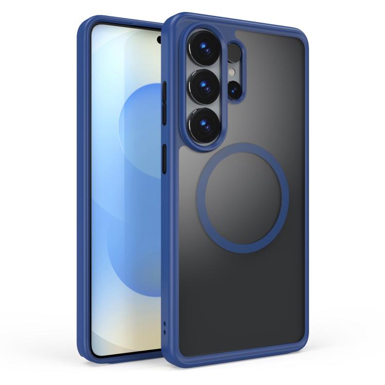 For Galaxy S26 Ultra 5G Skin Feel Series Matte Color Contrast Magnetic PC Hybrid TPU Phone Case