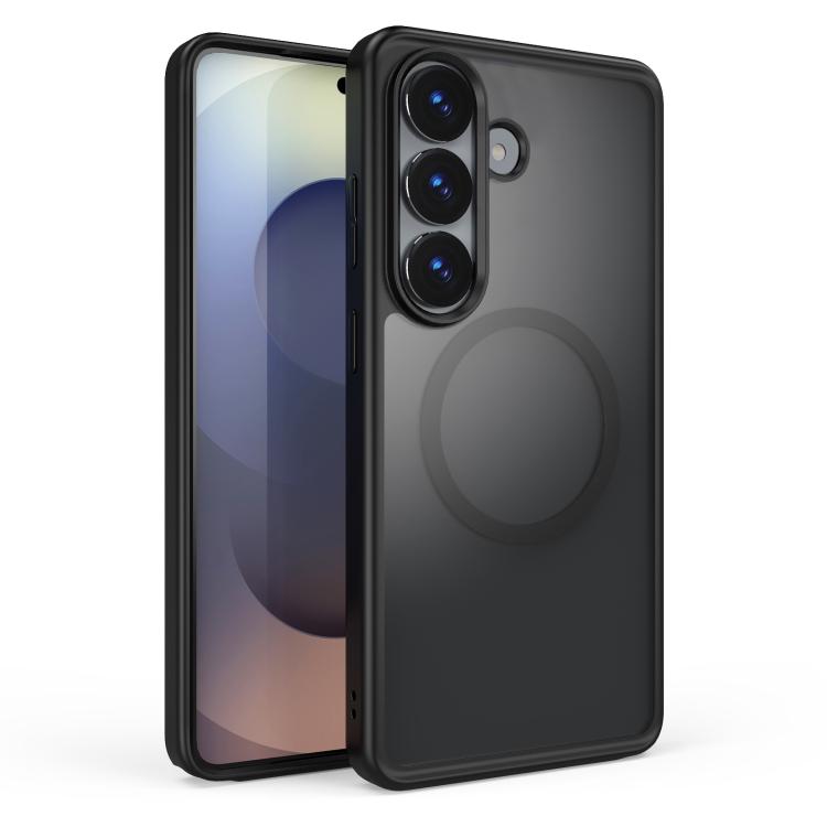 For Galaxy S26 5G Skin Feel Series Matte Color Contrast Magnetic PC Hybrid TPU Phone Case
