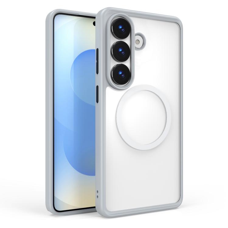 For Galaxy S26 5G Skin Feel Series Matte Color Contrast Magnetic PC Hybrid TPU Phone Case