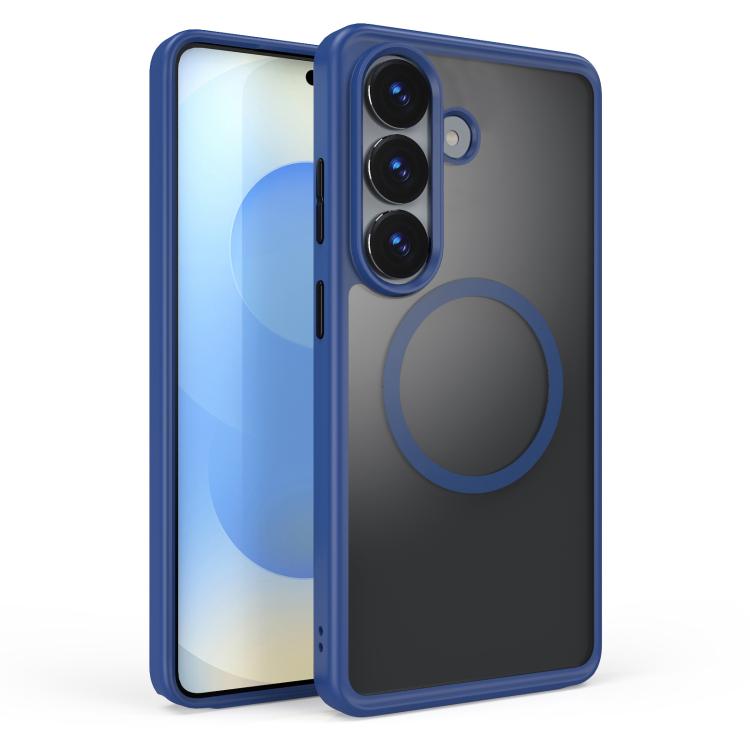 For Galaxy S26 5G Skin Feel Series Matte Color Contrast Magnetic PC Hybrid TPU Phone Case