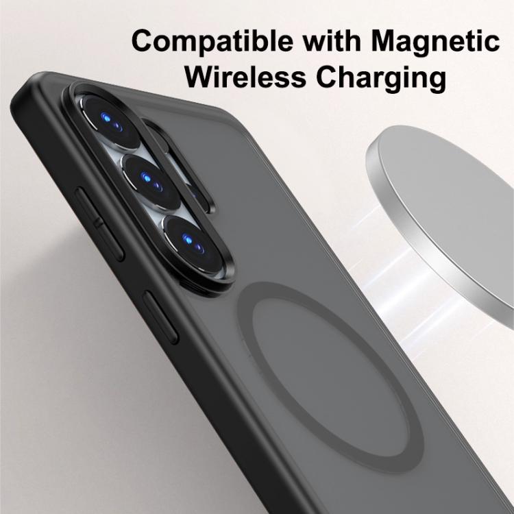For Galaxy S26 Ultra 5G Skin Feel Series Matte Color Contrast Magnetic PC Hybrid TPU Phone Case