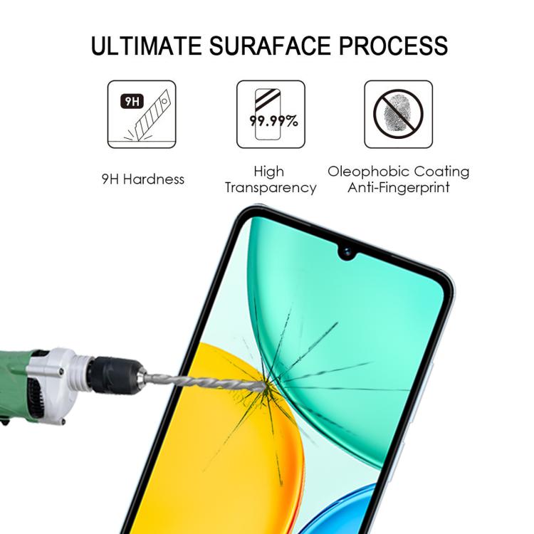 For Honor X5d Plus 4G High Aluminum Full Screen Silk Printing Tempered Glass Film