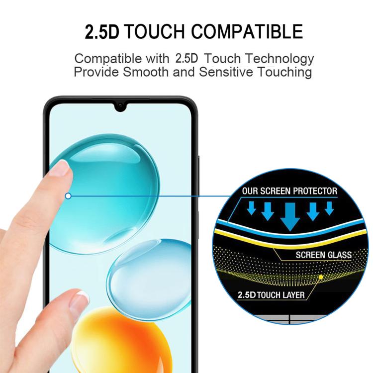 For Honor Play 11C 5G 25pcs High Aluminum Full Screen Silk Printing Tempered Glass Film