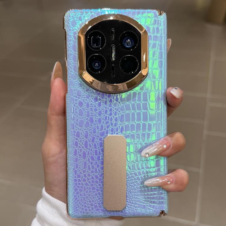 For Huawei Mate X6 Laser Lizard Texture Rotating Stand Shockproof Phone Case