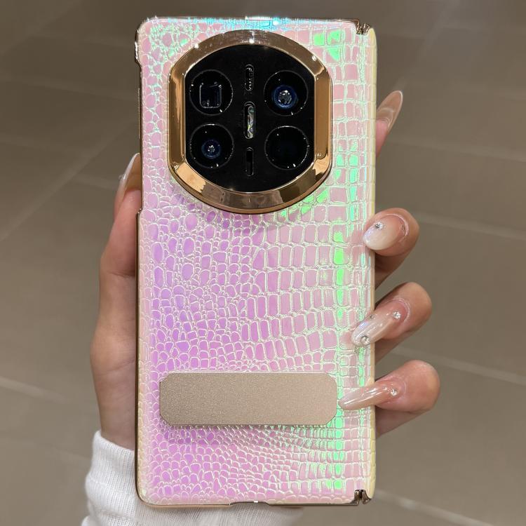 For Huawei Mate X6 Laser Lizard Texture Rotating Stand Shockproof Phone Case