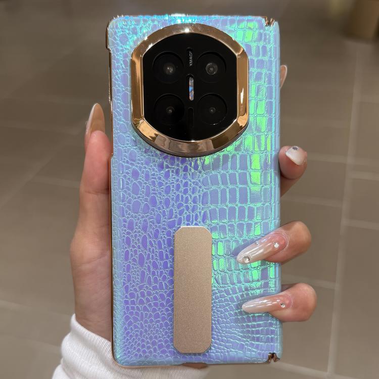 For Huawei Mate X7 Laser Lizard Texture Rotating Stand Shockproof Phone Case