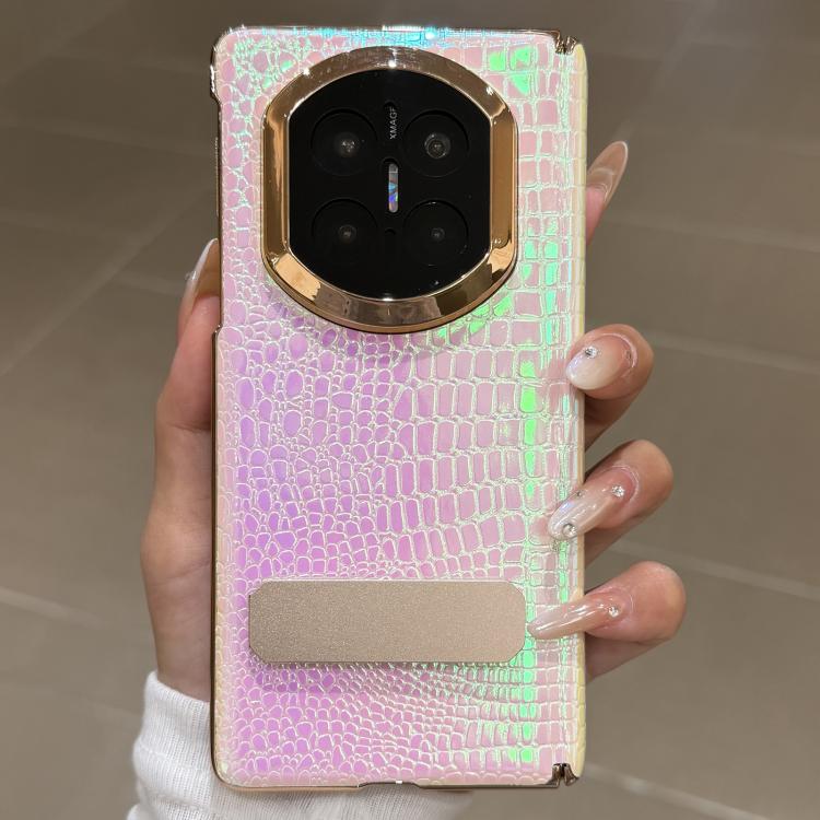 For Huawei Mate X7 Laser Lizard Texture Rotating Stand Shockproof Phone Case