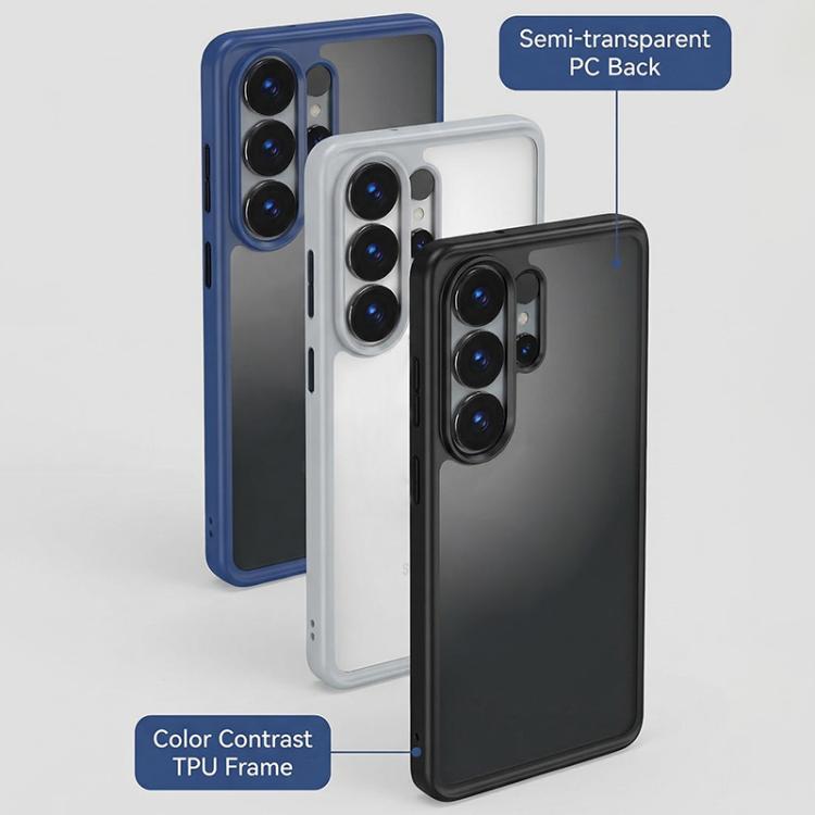 For Galaxy S26 Ultra 5G Skin Feel Series Matte Color Contrast PC Hybrid TPU Phone Case