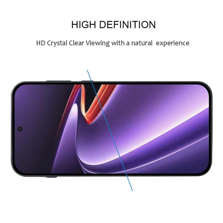 For OnePlus Ace 6 Ultra High Aluminum Full Screen Silk Printing Tempered Glass Film, Support Fingerprint Unlocking