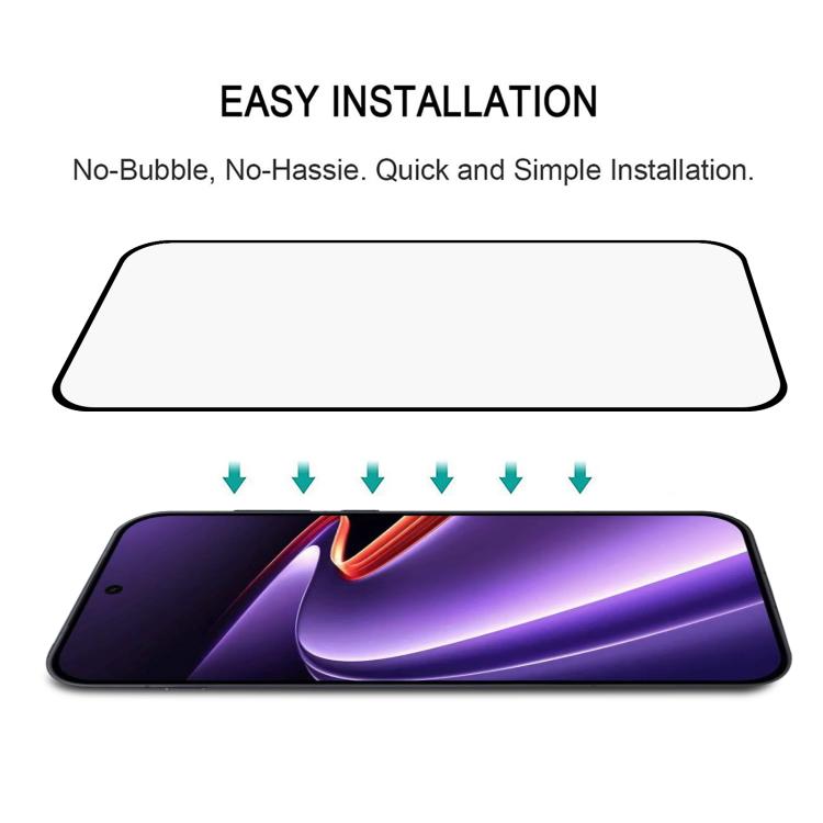 For OnePlus Ace 6 Ultra High Aluminum Full Screen Silk Printing Tempered Glass Film, Support Fingerprint Unlocking