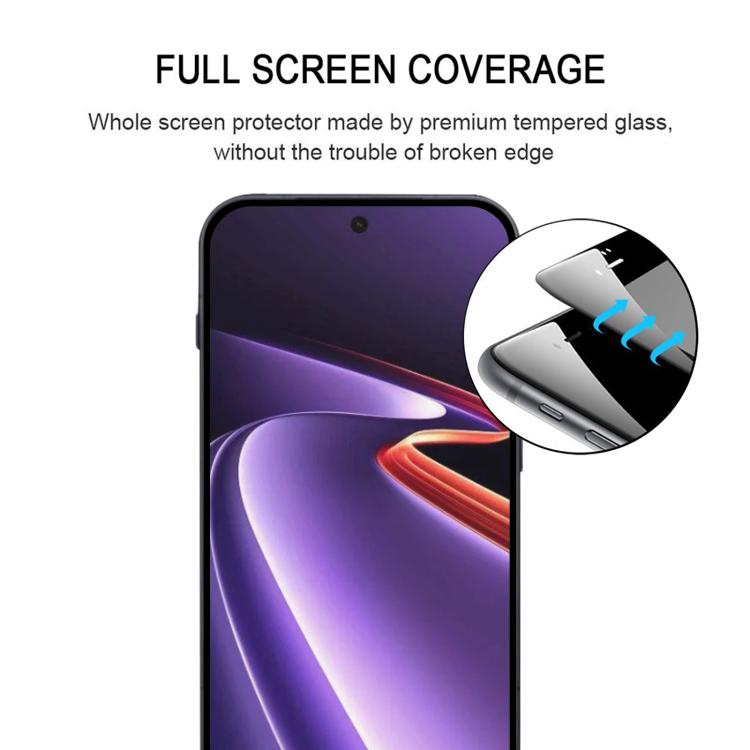 For OnePlus Ace 6 Ultra 25pcs High Aluminum Full Screen Silk Printing Tempered Glass Film, Support Fingerprint Unlocking