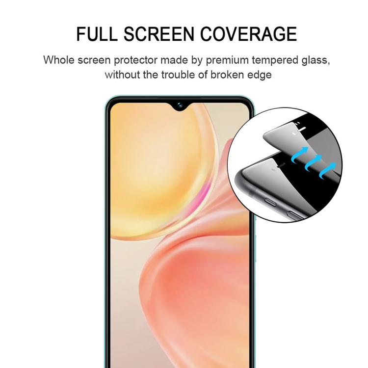 For vivo Y27 5G / 4G 2023 High Aluminum Full Screen Silk Printing Tempered Glass Film
