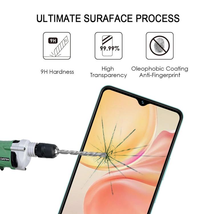 For vivo Y27 5G / 4G 2023 High Aluminum Full Screen Silk Printing Tempered Glass Film