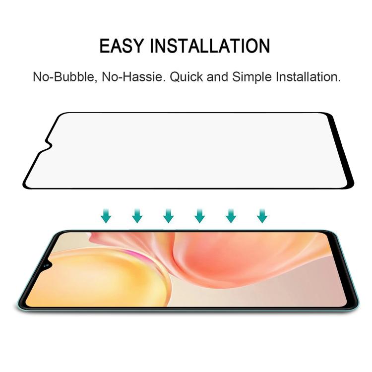For vivo Y27 5G / 4G 2023 High Aluminum Full Screen Silk Printing Tempered Glass Film