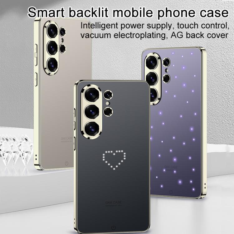 For Samsung Galaxy S26 Ultra 5G GKK Electroplated AG Smart Backlit Phone Case
