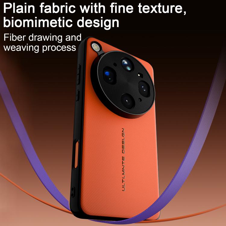 For OPPO Find X9 Ultra 5G Woven Leather Series Brushed Magnetic Phone Case