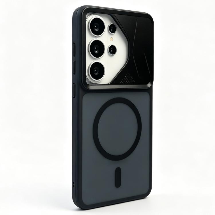 For Galaxy S26 Ultra 5G Translucent Frosted Magnetic PC Hybrid TPU Phone Case