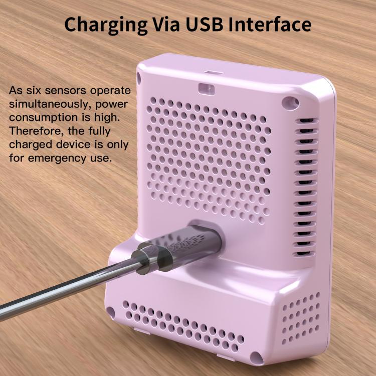 DA10 6-in-1 Smart Air Quality Monitor with 2.8-inch LCD Screen