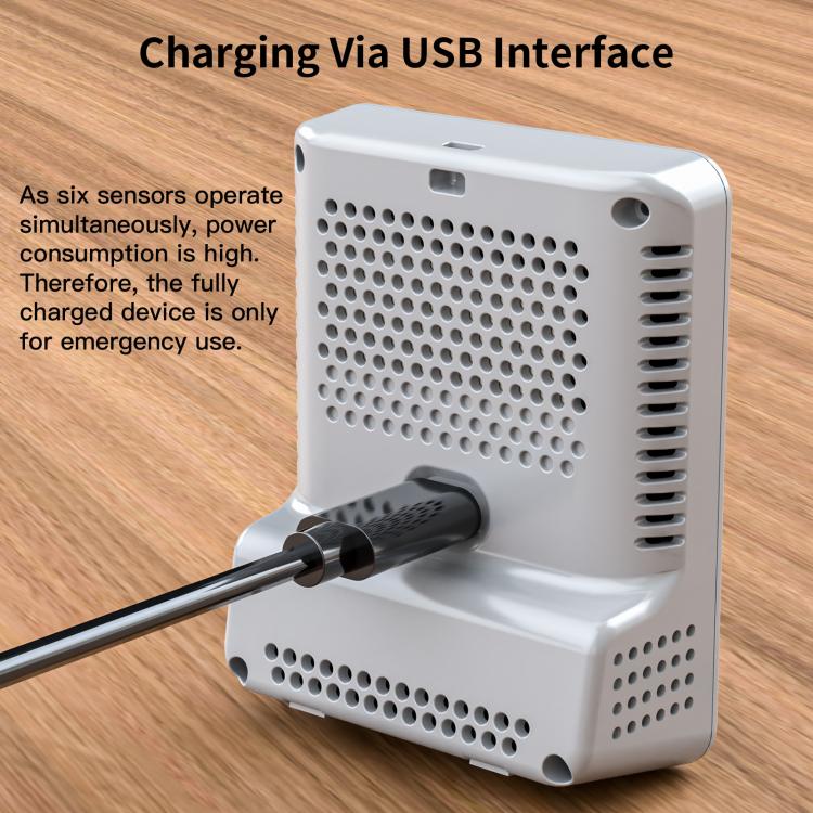 DA10 6-in-1 Smart Air Quality Monitor with 2.8-inch LCD Screen