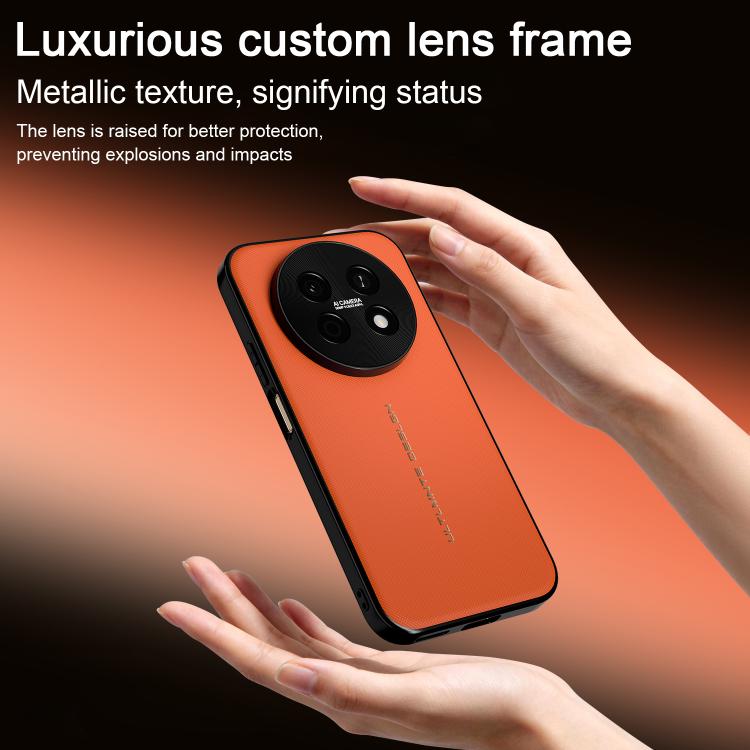 For Huawei Enjoy 90 Pro Max 5G Woven Leather Series Brushed Magnetic Phone Case
