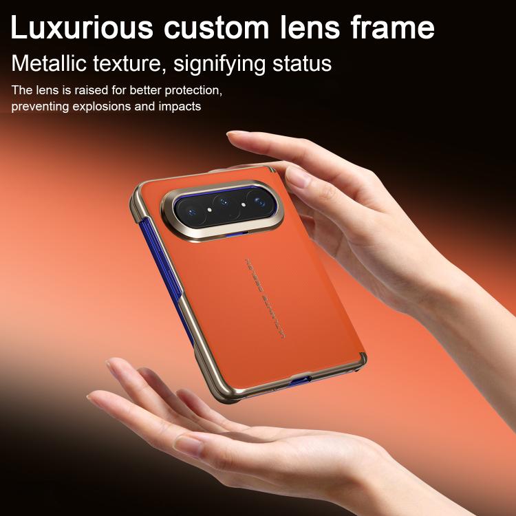For Huawei Pura X Max Woven Leather Series Brushed Magnetic Phone Case