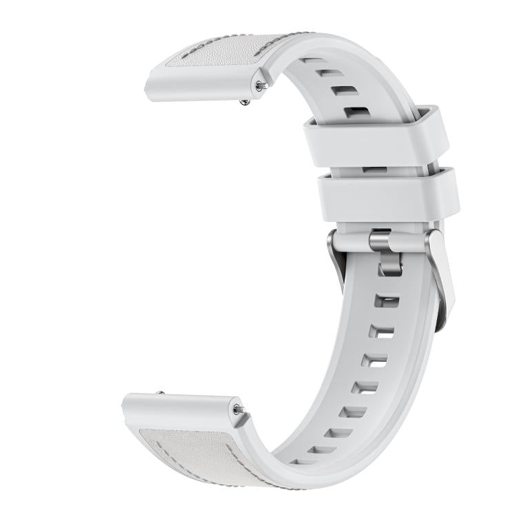For Huawei Watch Ultimate 2 Press Button Quick Release Style Silicone Hybrid Vegan Leather Watch Band